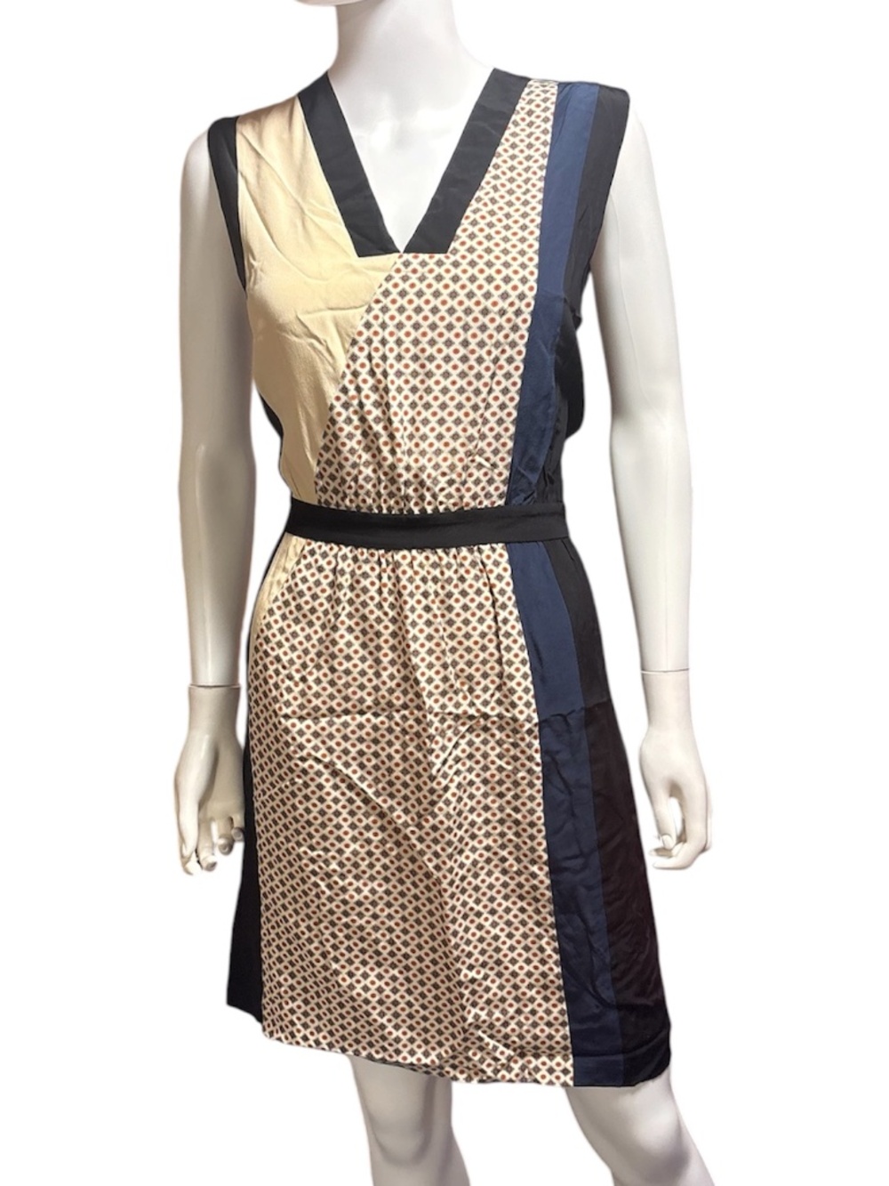 Raoul Silk Pattern Block Dress - 6